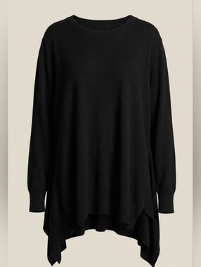 Nordstrom Rack Black Oversized Crewneck Sweater